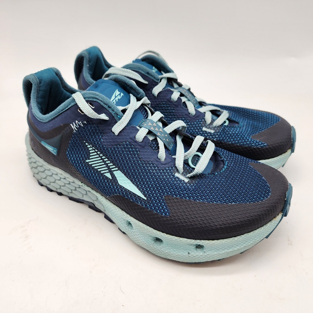 Altra Timp 4 Trail Running Shoes Womens 6.5 Blue Teal AL0A548C302